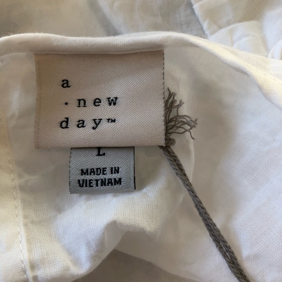 A New Day Womens Blouse Large White - Picture 10 of 11